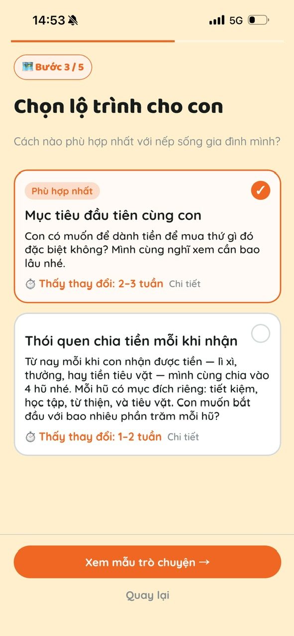 Bước 3 — chọn lộ trình